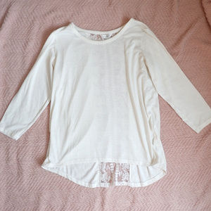 Pretty Lace Back Charming Charlie Sweater